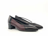 ELLEN Scarpa da donna in nappa nera e bordeaux con inserti argentati