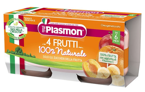 Plasmon omog 4 frutti 2x80g