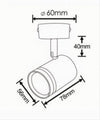 Porta Faretto Proiettore Orientabile Da Soffitto Parete A Cilindro Gu10 P28-gu10