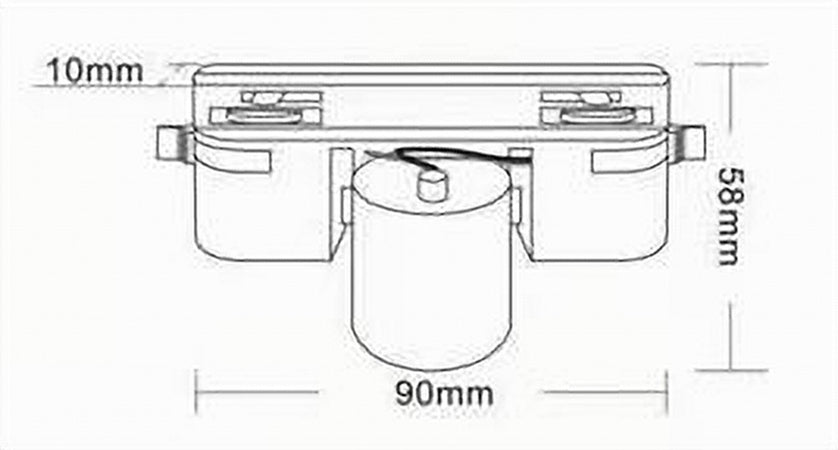Portalampada Per Binario Monofase Connettore Lampadine E27 Adattatore Pista-e27