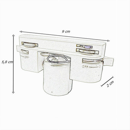 Portalampada Per Binario Monofase Connettore Lampadine E27 Adattatore Pista-e27