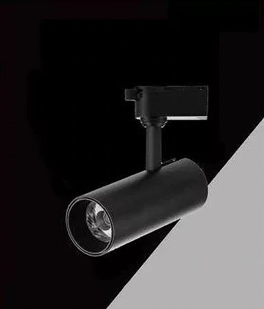 Lampada Faretto Led Per Binario Monofase 30w Luce Cct Ip20 Bianco Nero Sl-30w-3c