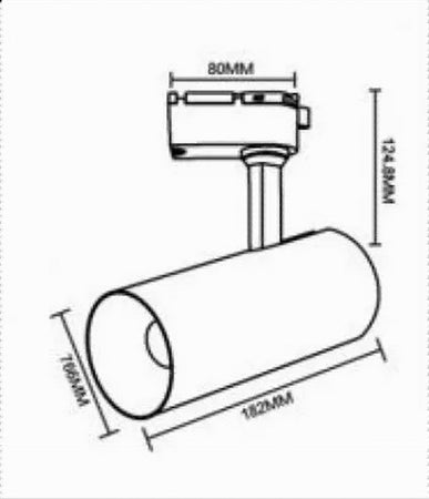 Lampada Faretto Led Per Binario Monofase 30w Luce Cct Ip20 Bianco Nero Sl-30w-3c