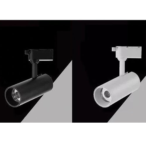 Lampada Faretto Led Per Binario Monofase 30w Luce Cct Ip20 Bianco Nero Sl-30w-3c
