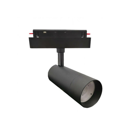 Faretto Led 14w Nero Magnetico Per Binario Monofase 48v Luce 3000k 4000k Cob-14w