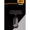 Faretto Led 14w Nero Magnetico Per Binario Monofase 48v Luce 3000k 4000k Cob-14w