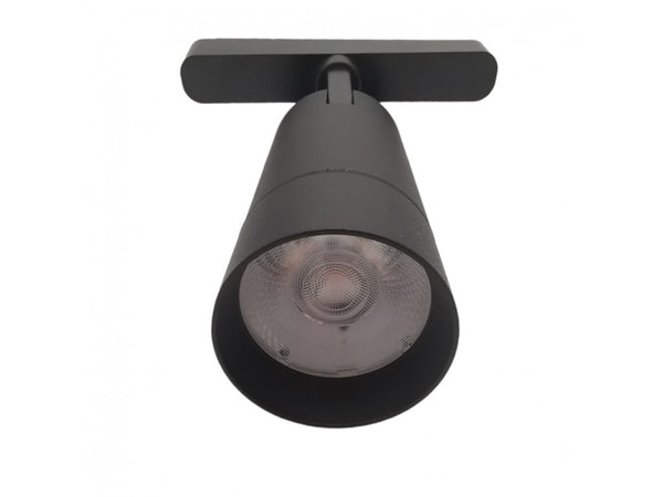 Faretto Led 14w Nero Magnetico Per Binario Monofase 48v Luce 3000k 4000k Cob-14w