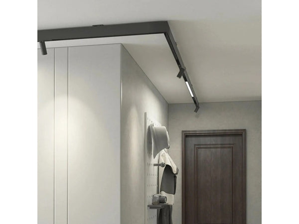 Faretto Led 14w Nero Magnetico Per Binario Monofase 48v Luce 3000k 4000k Cob-14w