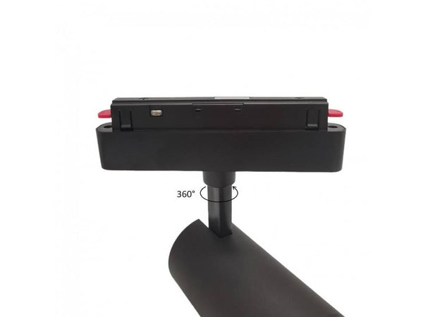 Faretto Led 24w Nero Magnetico Per Binario Monofase 48v Luce 4000k 3000k Cob-24w