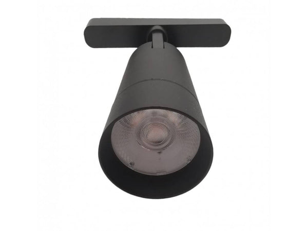 Faretto Led 24w Nero Magnetico Per Binario Monofase 48v Luce 4000k 3000k Cob-24w