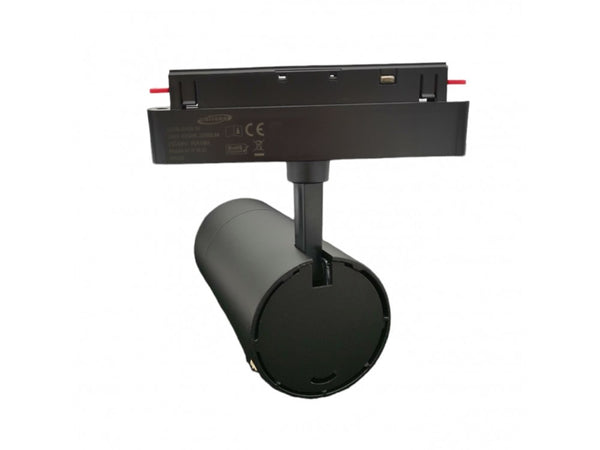 Faretto Led 24w Nero Magnetico Per Binario Monofase 48v Luce 4000k 3000k Cob-24w