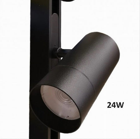 Faretto Led 24w Nero Magnetico Per Binario Monofase 48v Luce 4000k 3000k Cob-24w