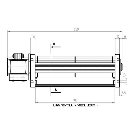 Ventola tangenziale FERGAS 4B06106 stufe a pellet 14706053