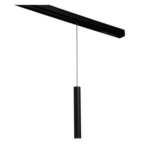 Faretto Led A Cilindro 8w Nero Per Binario Magnetico 48v Luce 3000k 4000k Cob-40