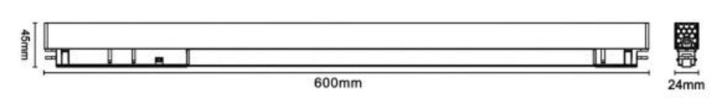Faretto Barra Led 24w Magnetico Per Binario Monofase 48v Luce 3000k 4000k Fr-24w