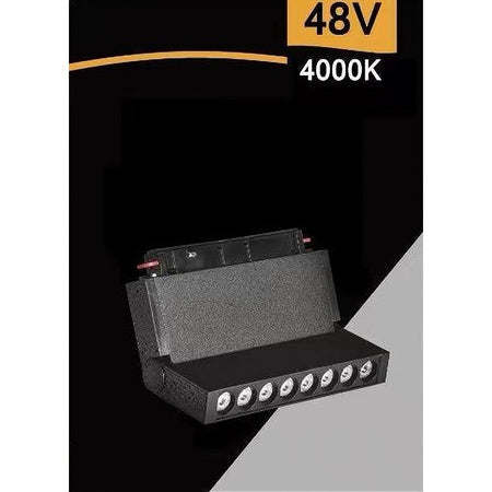 Faretto Led 10 W Magnetico Rettangolare Per Binario 48v Luce 3000k 4000k Fr-r160