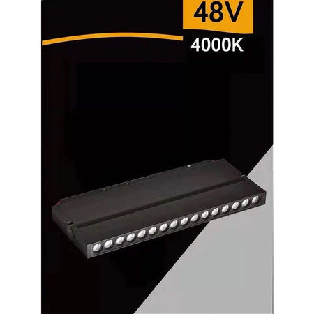 Faretto Led 24 W Magnetico Rettangolare Per Binario 48v Luce 3000k 4000k Fr-r300