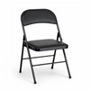 Set 4 Sedie Pieghevoli Metallo Ecopelle Imbottita Ergonomiche Salvaspazio Nero