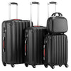Set 3+1 Valigie Rigide Abs Trolley Easy Roll con Beauty Case e Lucchetto Nero