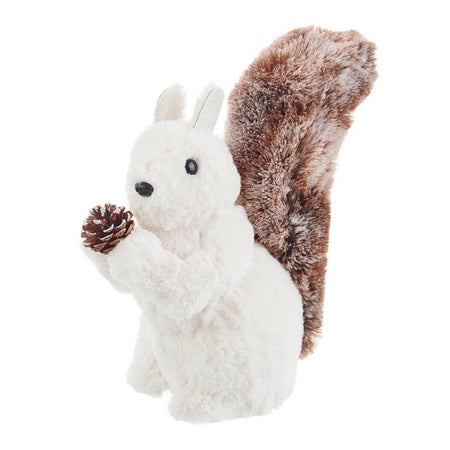 Scoiattolo "Felix" in polistirolo con pigna per decorazione natalizia