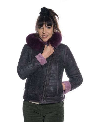 Naomi Montone - Giacca Donna Rosa in vero Montone