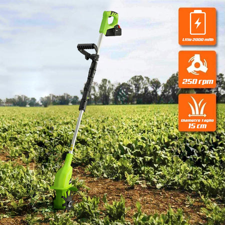 Motozappa Elettrozappa a Batteria Litio 20V 2000mah Zappatrice 17cm