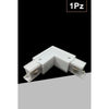 Connettore Angolare Tipo L Giunto Curvo Binario Track Trifase Bianco Nero Gf070-l