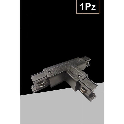 Connettore Di Tipo A T Giunto Per Binario Trifase Colore Bianco Nero Gf071-t