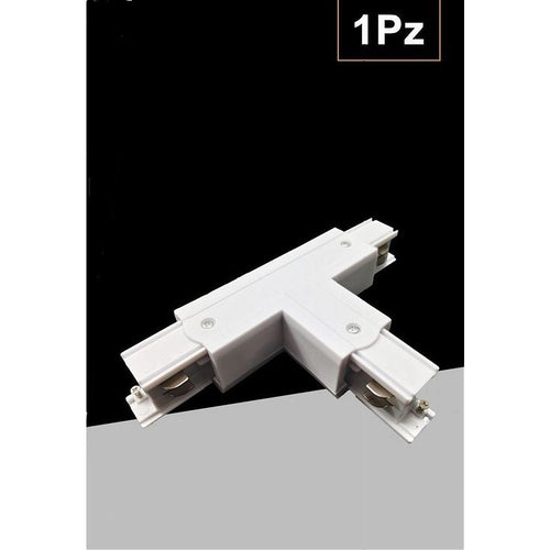 Connettore Di Tipo A T Giunto Per Binario Trifase Colore Bianco Nero Gf071-t