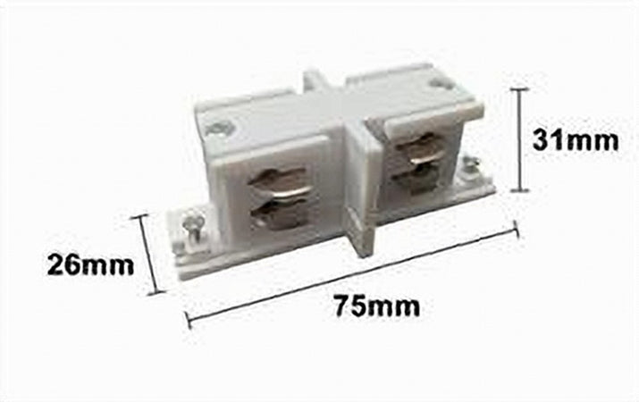 Connettore Tipo I Dritto Giunto Per Binario Trifase Colore Bianco Nero Gf068-d