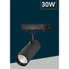Faretto Led 30 W Binario Track Trifase Faro Luce 4000k Ip20 Nero Bianco Pt4-30w
