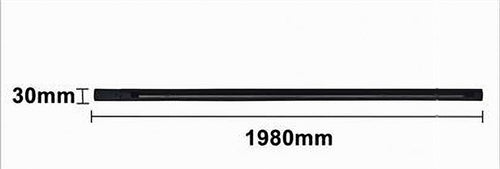 Binario Trifase Bianco Nero Da 2 Metri Sistema Di Illuminazione Faretto Gf016-2m