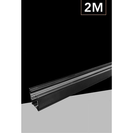 Binario Trifase Bianco Nero Da 2 Metri Sistema Di Illuminazione Faretto Gf016-2m
