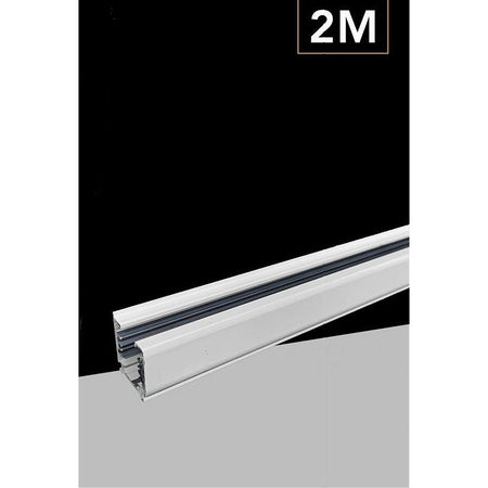 Binario Trifase Bianco Nero Da 2 Metri Sistema Di Illuminazione Faretto Gf016-2m