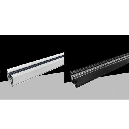 Binario Trifase Bianco Nero Da 2 Metri Sistema Di Illuminazione Faretto Gf016-2m