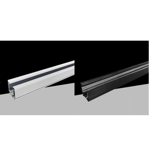 Binario Trifase Bianco Nero Da 2 Metri Sistema Di Illuminazione Faretto Gf016-2m