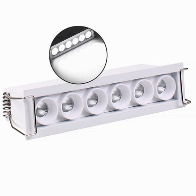 Faretto Led Rettangolare Da Incasso Bianco 11w Luce Calda Naturale Fredda Xtd-6-b