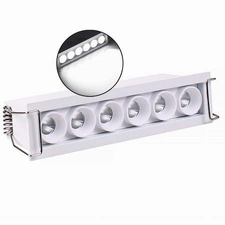 Faretto Led Rettangolare Da Incasso Bianco 11w Luce Calda Naturale Fredda Xtd-6-b