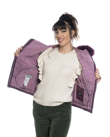 Naomi Montone - Giacca Donna Rosa in vero Montone