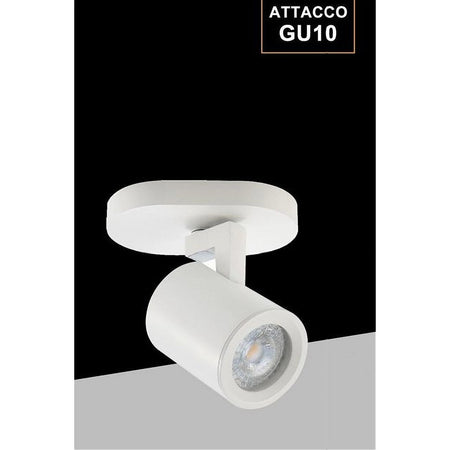 Applique Orientabile Da Soffitto Parete Lampada Attacco Gu10 Bianco Nero Th8801