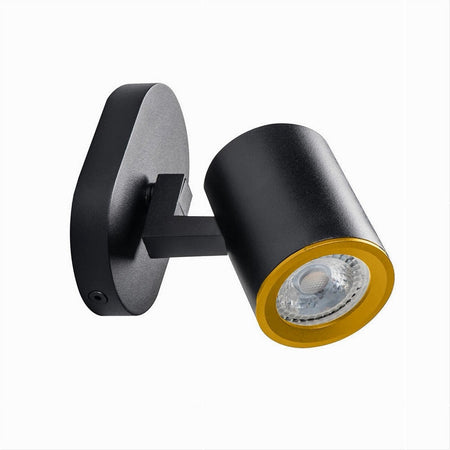 Applique Orientabile Da Soffitto Parete Lampada Attacco Gu10 Bianco Nero Th8801