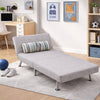 Poltrona Letto 1 Posto Schienale Reclinabile in Metallo e Tessuto 75x73x73 Salvaspazio Grigio Chiaro