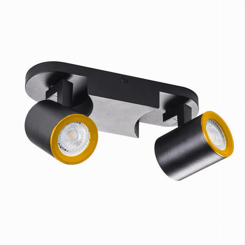 Applique 2 Diffusori Orientabile Soffitto Parete Lampada Gu10 Bianco Nero Th8802