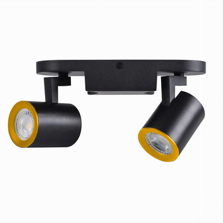 Applique 2 Diffusori Orientabile Soffitto Parete Lampada Gu10 Bianco Nero Th8802