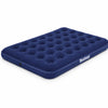 Materassino Gonfiabile Matrimoniale Blu Floccato 191x137x22 Campeggio Mare Casa