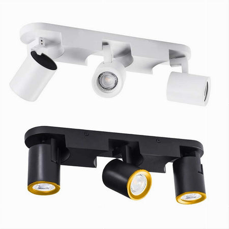 Applique 3 Diffusori Orientabile Soffitto Parete Lampada Gu10 Bianco Nero Th8803