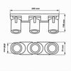 Applique 3 Diffusori Orientabile Soffitto Parete Lampada Gu10 Bianco Nero Th8803