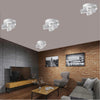 Plafoniera 3 Diffusori Orientabile Soffitto Parete Tonda Gu10 Bianco Nero Th8804