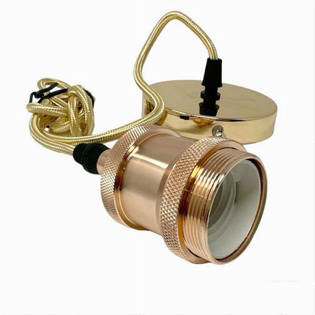 Lampadario Portalampada A Sospensione Per Lampadine E27 Pendente 2 Metri E27-2m