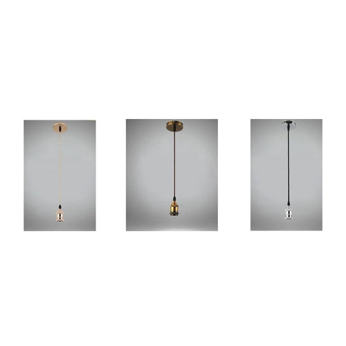 Lampadario Portalampada A Sospensione Per Lampadine E27 Pendente 2 Metri E27-2m